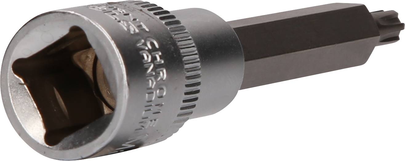 Bit z chrom-wanadu do śrub, sześciokątny z karbowanym uchwytem.