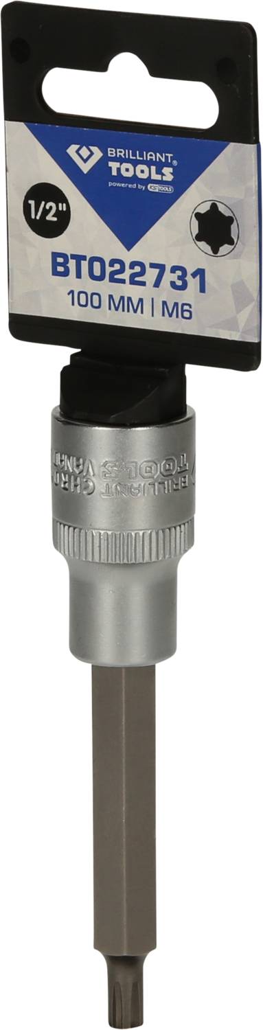 Wkrętak do bitów firmy Brilliant Tools o oznaczeniu 'BT022731', długość 100 mm, sześciokątny, do śrub M6.