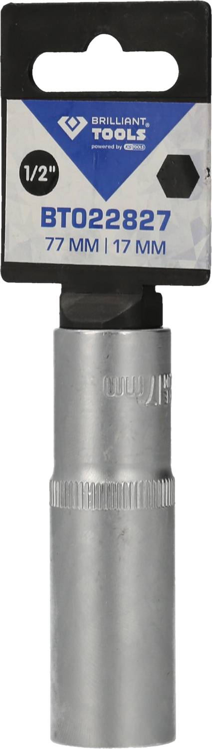 Nasadka BT022827, 1/2 cala, Brilliant Tools, długość 77 mm, rozmiar 17 mm.