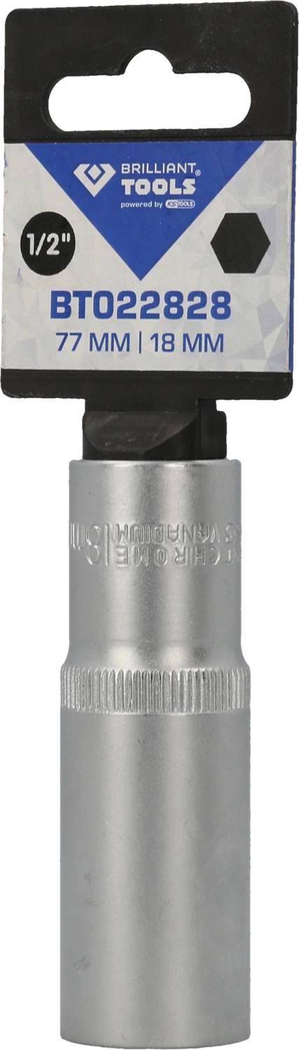 Srebrny zawleczka, 1/2 cala, długość 77 mm, rozmiar 18 mm, etykieta z nazwą marki.