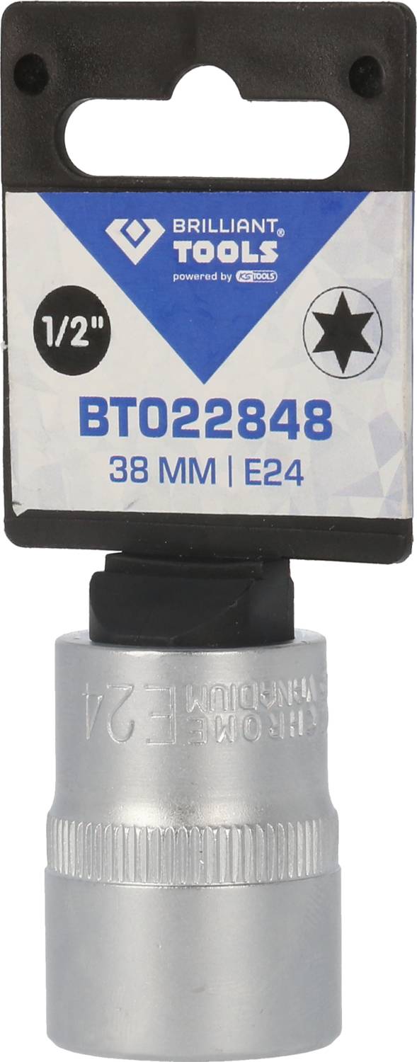 'Klucz gwiazdowy Brilliant Tools, rozmiar 1/2", 38 mm, E24. Odpowiedni do zastosowań profesjonalnych.'