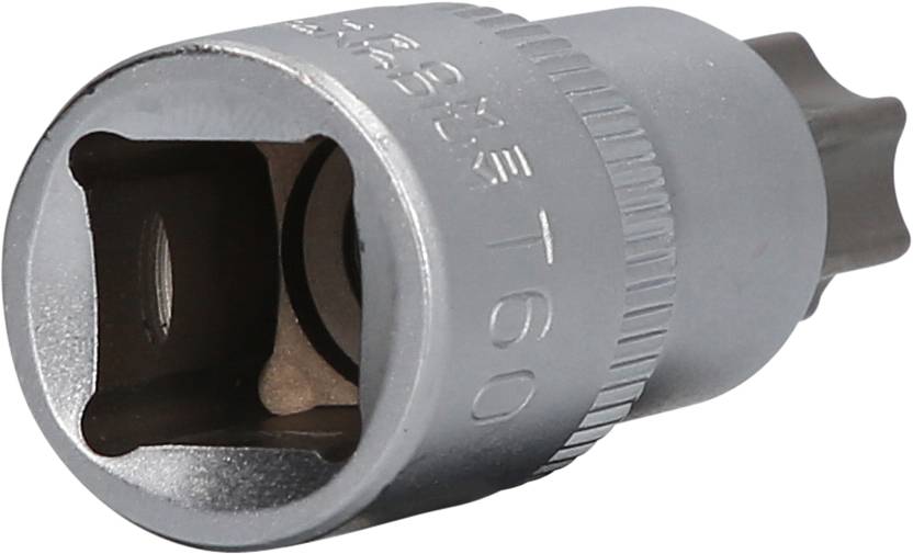 Nasadka klucza z profilem Torx, oznaczona rozmiarem 'T60' na boku, wykonana z metalu, przeznaczona do zastosowań mechanicznych.