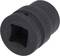 Czarny łącznik wtykowy, 24 mm, ze stali CR-MO, o kształcie cylindrycznym, do użycia z kompatybilnym narzędziem lub kluczem.