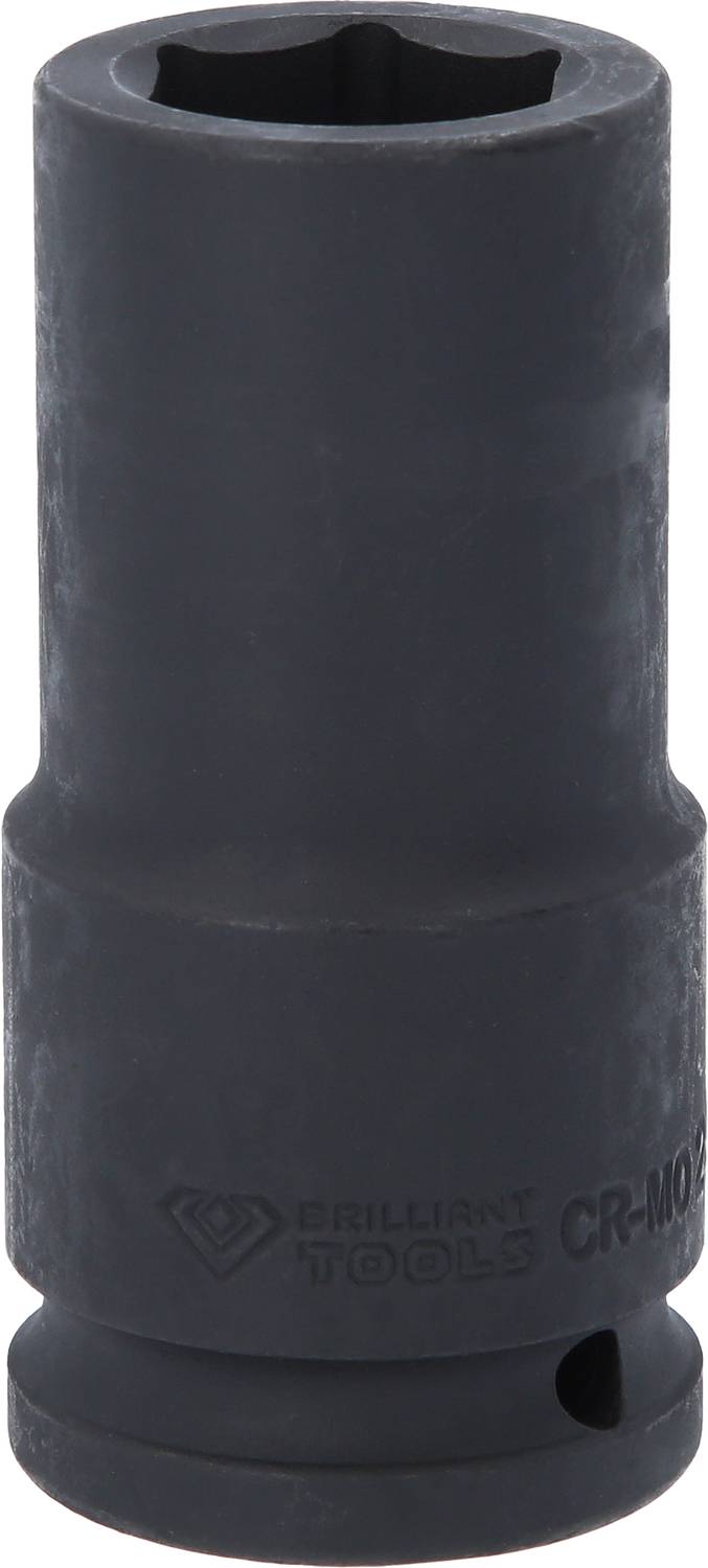 Nasadka 'Brilliant Tools' CR-MO11, czarna, o wytrzymałej konstrukcji, 12-kątna, odpowiednia do konserwacji samochodów i maszyn.