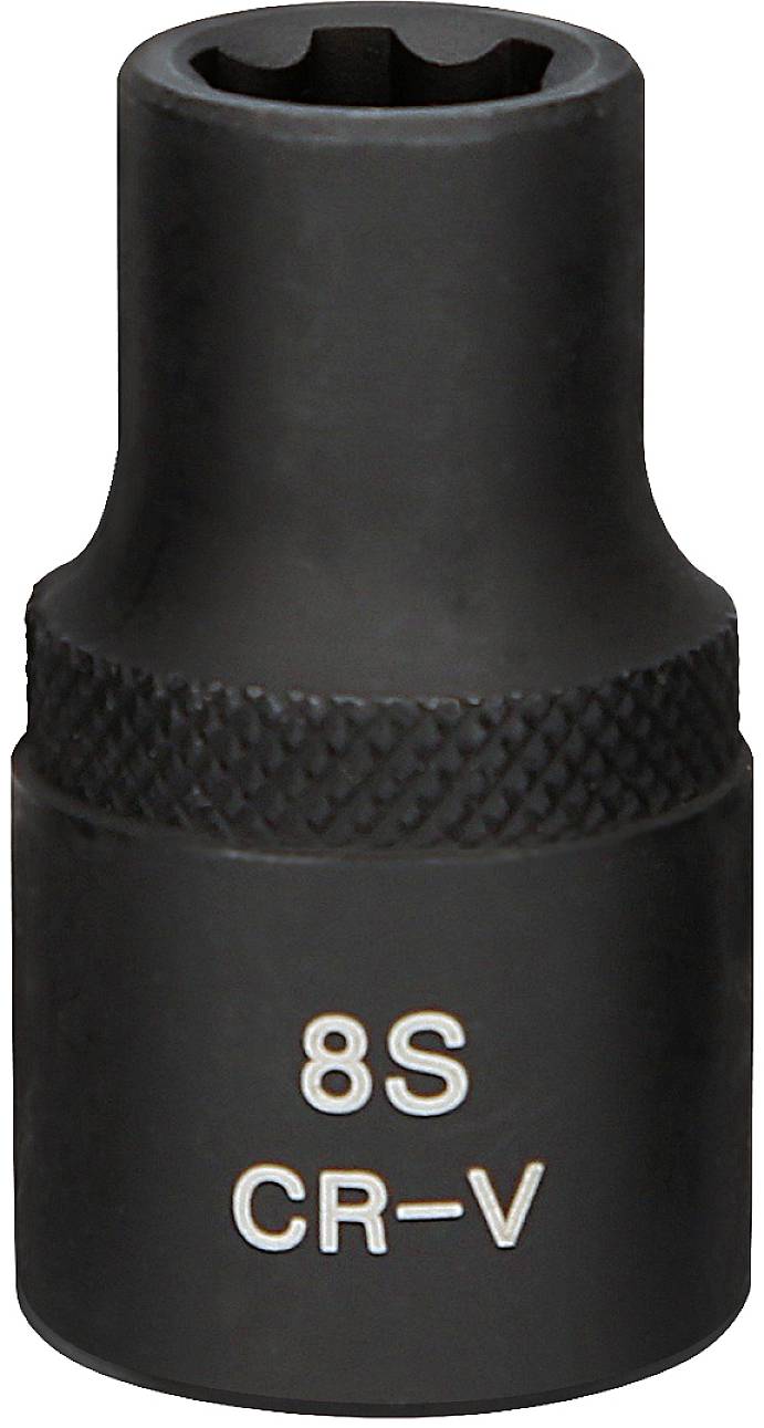 Na czarnym adapterze klucza nasadowego wygrawerowano 'Krafthandbuchse 8S CR-V'.