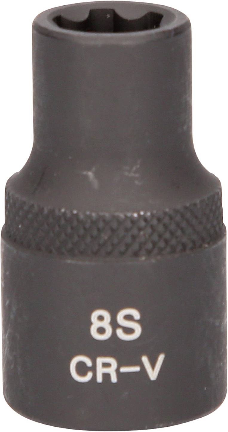 Czarna nakrętka sześciokątna z napisem '8S CR-V', stosowana w narzędziach i maszynach do mocowania nakrętek i śrub.