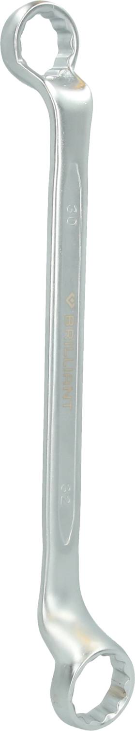 Srebrny klucz nastawny z dwoma końcówkami o różnych rozmiarach. Używany do dokręcania lub odkręcania nakrętek i śrub.