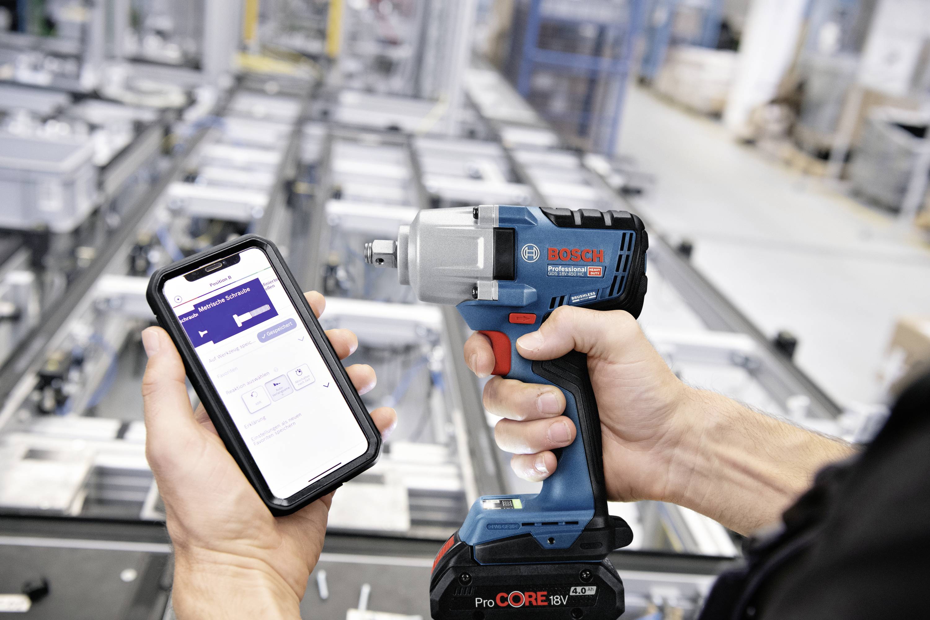 Bosch Professional GDS 18V-450 HC (solo, L-BOXX) 06019K4001 Акумуляторний ударний гайковерт 450 Нм 18 В Кількість акумуляторів у к