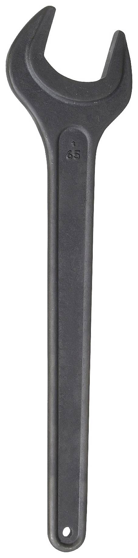 Regulowany klucz nastawny wykonany z metalu, głównie w kolorze czarnym, zakończony okrągłą rączką. Odpowiedni do różnych rozmiarów śrub.