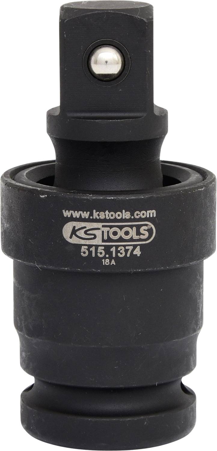 Czarny adapter do nakrętek KS Tools o numerze modelu 515.1374, odpowiedni do różnych zastosowań w mechanice.