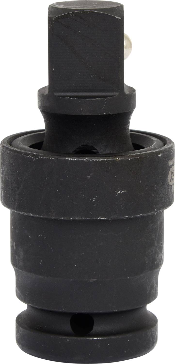 Czarny adapter lub złączka obrotowa wykonana z metalu, prawdopodobnie część narzędzia, z kwadratową końcówką na górze.