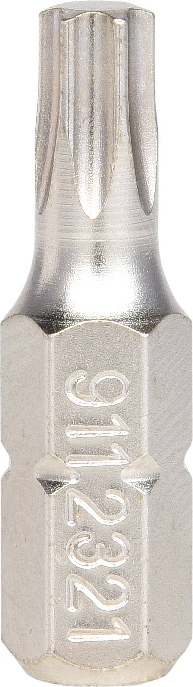 Srebrny bit wkrętakowy z łbem Torx i wygrawerowanym numerem seryjnym. Używany do precyzyjnych prac ślusarskich.