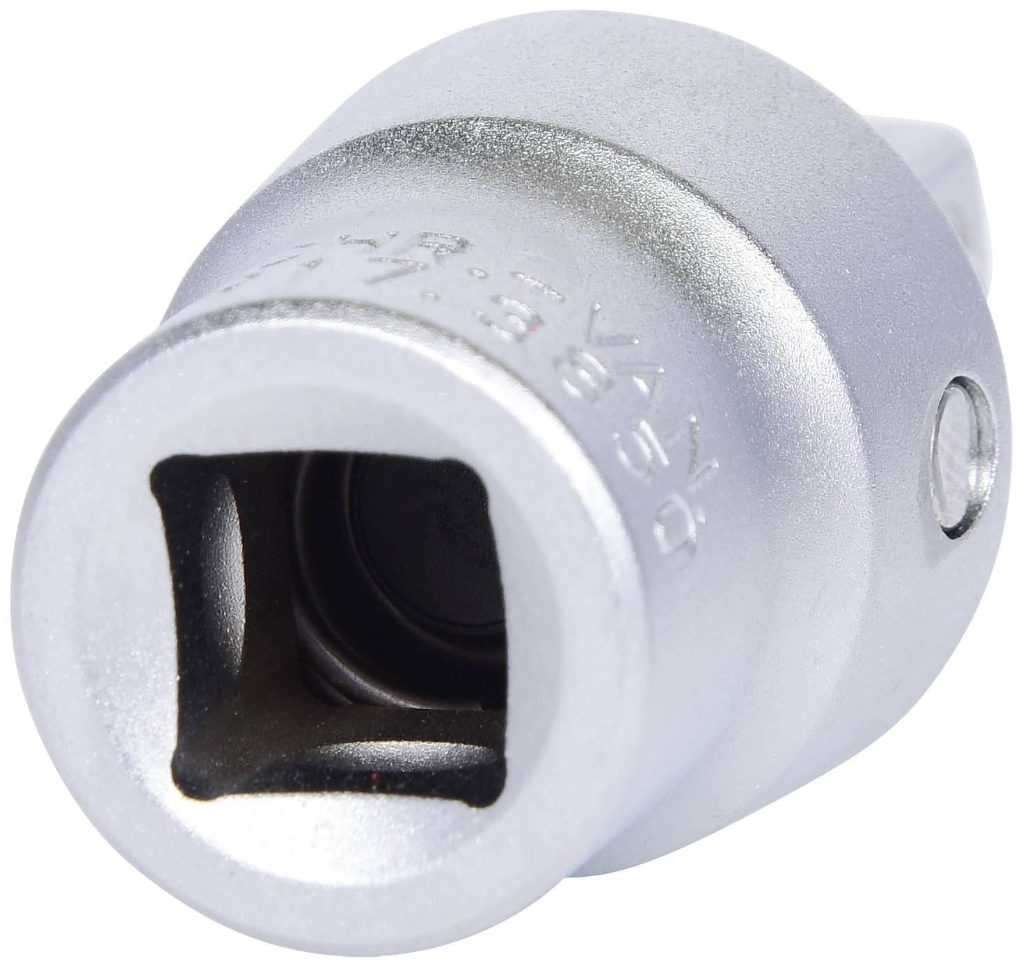 Metalowy adapter klucza nasadowego z otworem kwadratowym, odpowiedni do narzędzi.