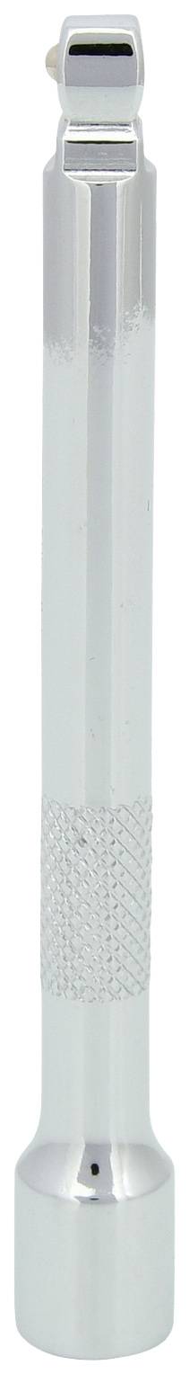 Srebrne narzędzie metalowe z żłobionym uchwytem i wygiętym końcem, prawdopodobnie przeznaczone do konkretnych zastosowań technicznych.