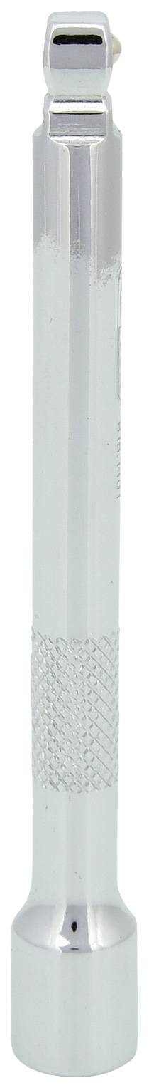 Srebrzysto-metalowy pręt z karbowanym uchwytem, prawdopodobnie narzędzie lub przyrząd.