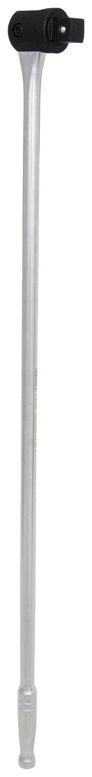 Długi, wąski łom z czarną, prostokątną główką. Główka posiada otwór do nasadzania na śruby lub nakrętki.