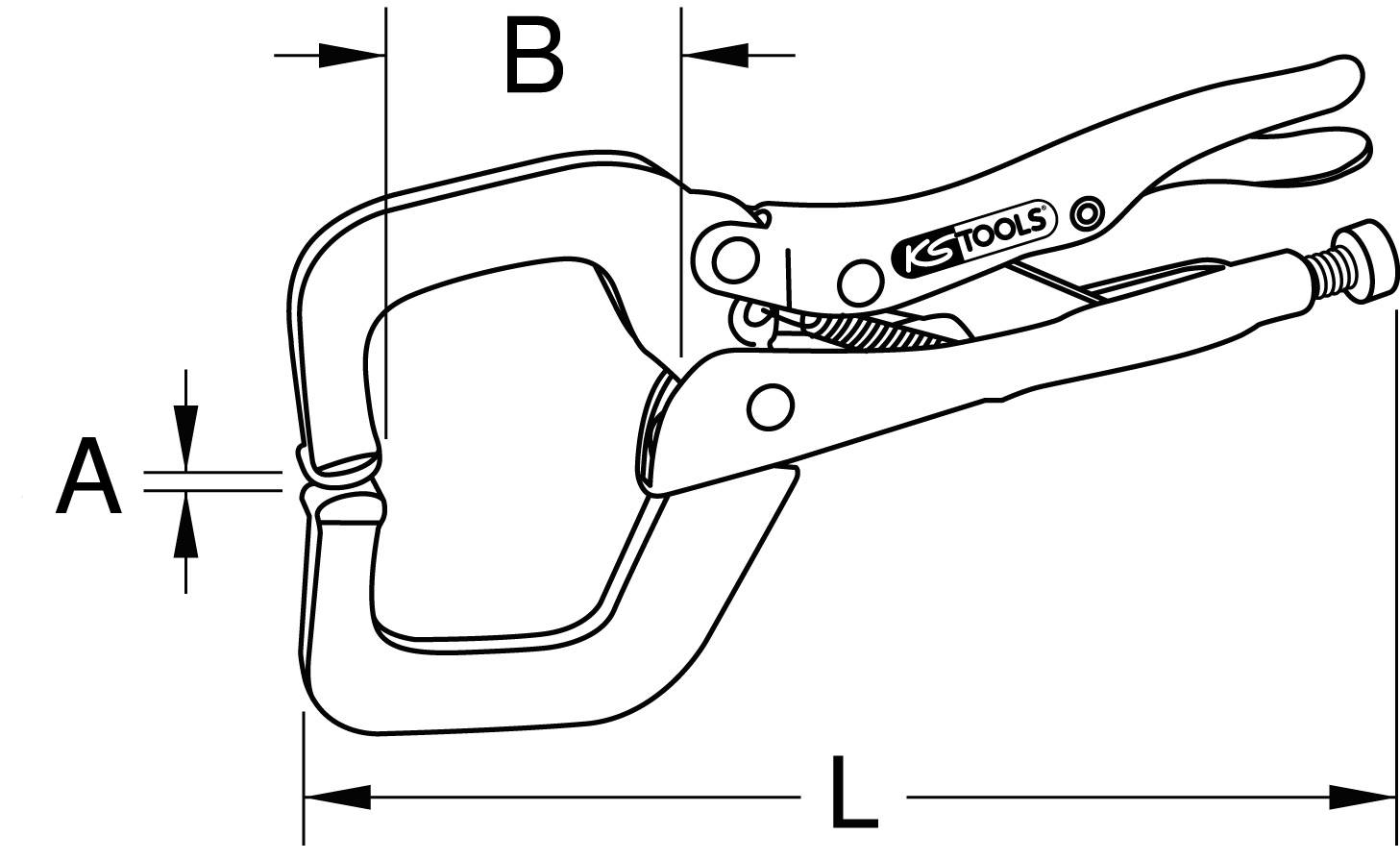 KS Tools 115.1067 Lecköl-Leitungszange 200mm - Für Kraftstoffleitungen Diesel
