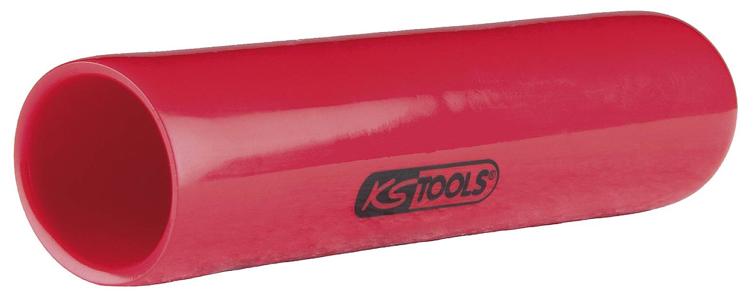Czerwony, cylindryczny element z tworzywa sztucznego z logo 'KS Tools'.