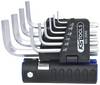 KS Tools 920.2050 wewnętrzny sześciokąt Zestaw kluczy trzpieniowych 1/16 cal, 5/64 cal, 3/32 cal, 1/8 cal, 5/32 cal, 3/16 cal, 7/32 cal, 1/4 cal, 5/16 cal, 3/8 cal 10 szt.