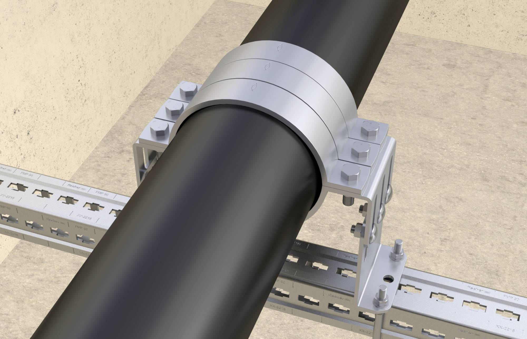 Fischer 547921 Хомут для суцільних труб Хомут для суцільних труб Fischer FMFSC 250 1 шт.