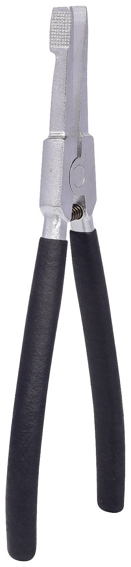 Szczypce z czarną rękojeścią, odpowiednie do precyzyjnych prac.