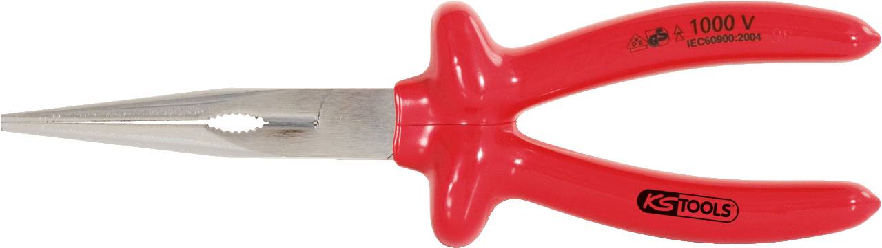 Плоскогубці з круглими носовими краями KS Tools 1171293, прямі, інструментальна сталь, 160 мм