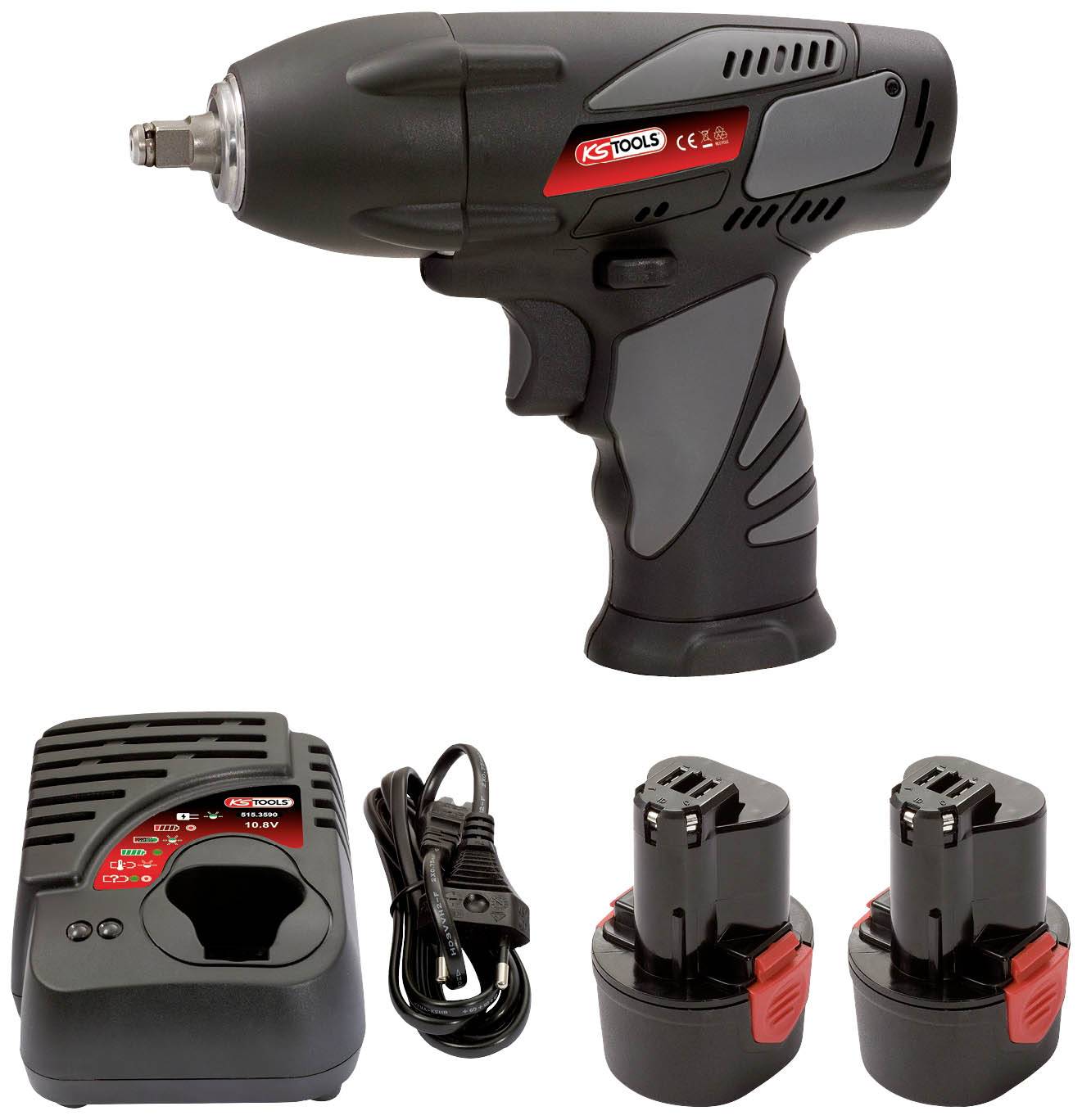 KS Tools 515.3516 5153516 Акумуляторний ударний гайковерт 10,8 В Кількість акумуляторів у комплекті 2 літій-іонні ємністю 2,0 Аг