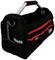 Otwarta czarna torba na narzędzia z czerwonym zamkiem błyskawicznym i czerwonym uchwytem z boku. Nie zawiera widocznych narzędzi.