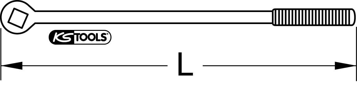 Długie ramię dźwigni z ergonomicznym uchwytem od KS Tools, przeznaczone do zwiększenia siły dźwigni podczas pracy z kluczami.