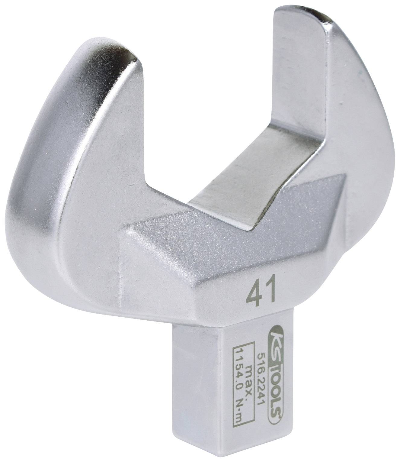 Metalowy uchwyt kluczowy z wytłoczonym napisem '41' i 'KS Tools', odpowiedni do maszyn lub narzędzi ręcznych.