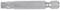 Srebrny bit Torx z wygrawerowanym logo.