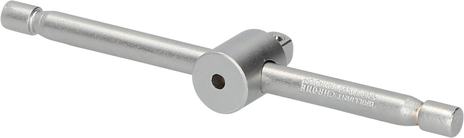 Srebrny metalowy cyrkiel do wycinania kół i otworów z dwoma regulowanymi ramionami i centralną śrubą mocującą.