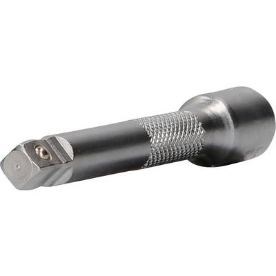 Srebrny adapter na nakrętki z żłobkowaną częścią uchwytu dla lepszego trzymania.