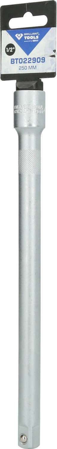 Przedłużka metalowa w kolorze srebrnym, przeznaczona do narzędzi o rozmiarze 1/2 cala, z etykietą produktu na górnej części.