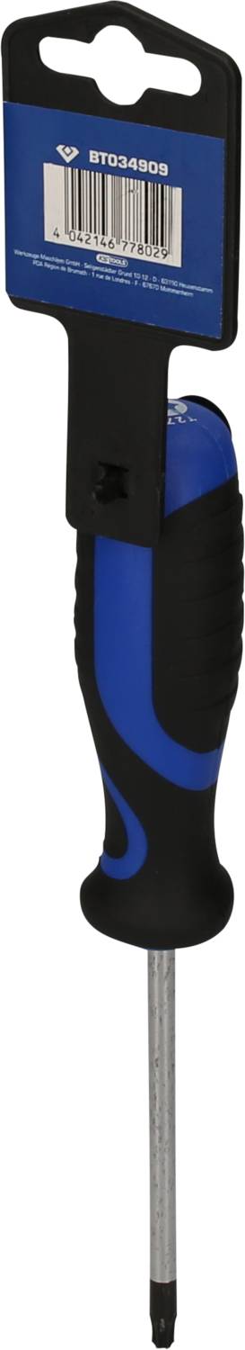 Wkrętak z uchwytem w kolorze granatowo-czarnym i ostrzem krzyżowym.