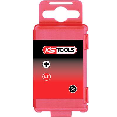 Czerwone i czarne opakowanie 'KG Tools', zawiera 5 bitów krzyżowych (rozmiar 1/4").