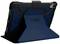 Etui ochronne na tablet, stojące w składanym stojaku. Pokrowiec jest wytrzymały i posiada antypoślizgową powierzchnię z wzmocnionymi narożnikami.