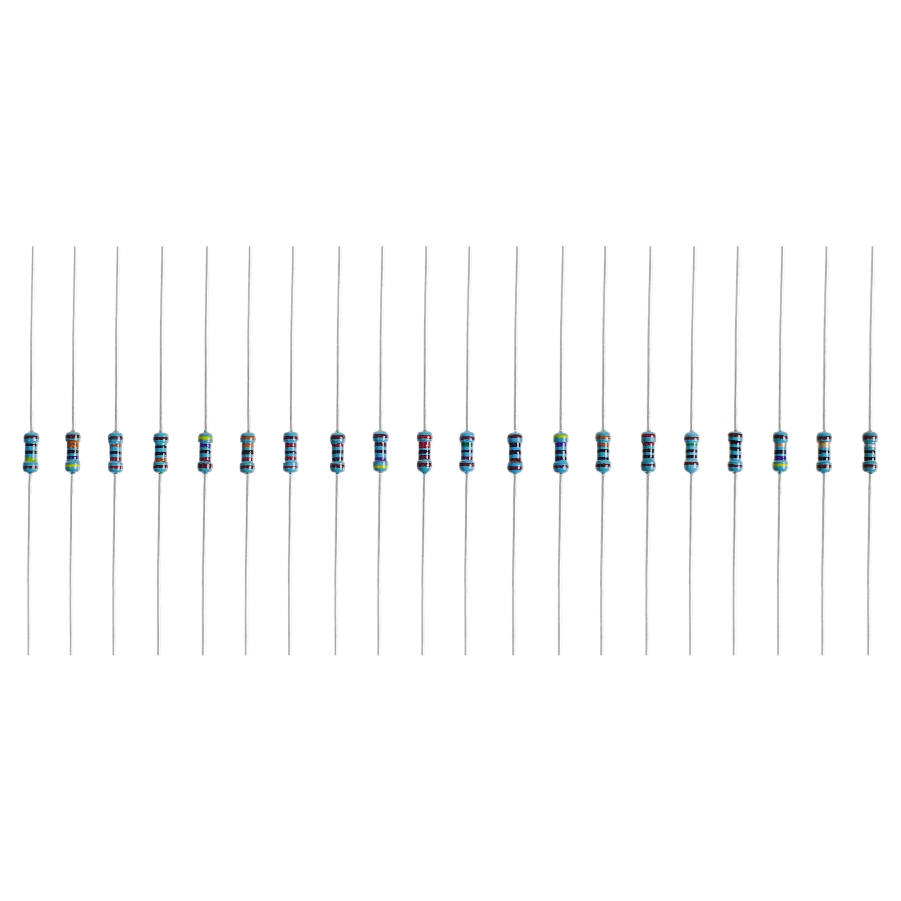 Набір металевих плівкових резисторів Quadrios 201711P002 201711P002 осьовий THD 0,25 Вт 1% 400 шт.