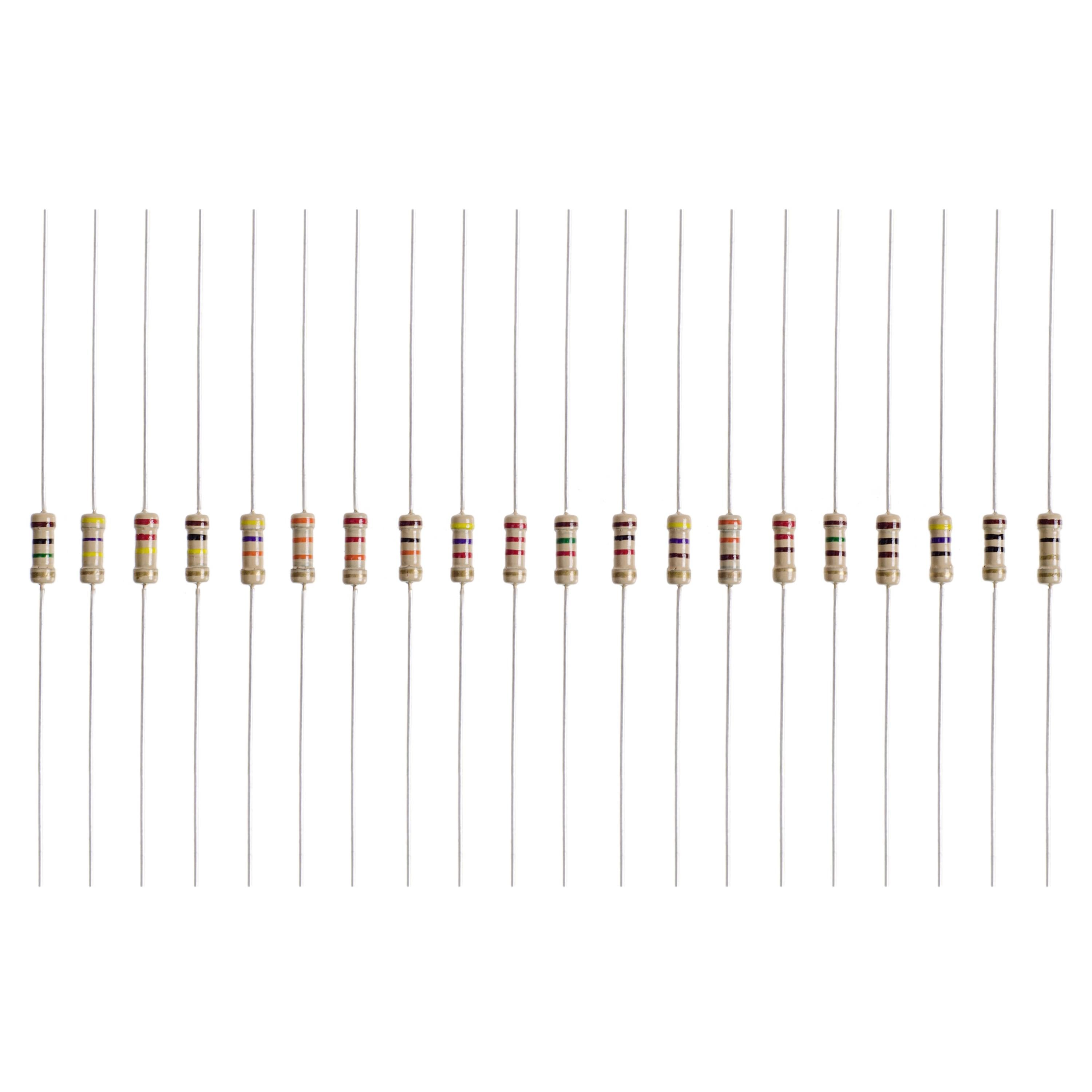 Комплект вугільних резисторів Quadrios 201711P003 201711P003 осьовий THD 0,5 Вт 5% 400 шт.