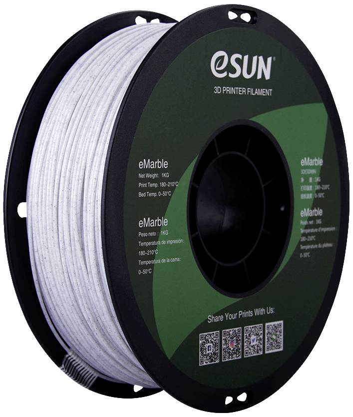 Філамент ESUN eMarble для 3D-принтерів PLA Compound 1,75 мм 1 кг мармур