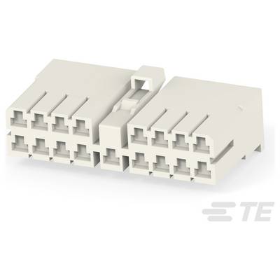 Beżowy złącze elektryczne z trzema rzędami szczelinami, umożliwiające wielokrotne połączenia przewodów, pokazane z kąta patrzenia z góry.