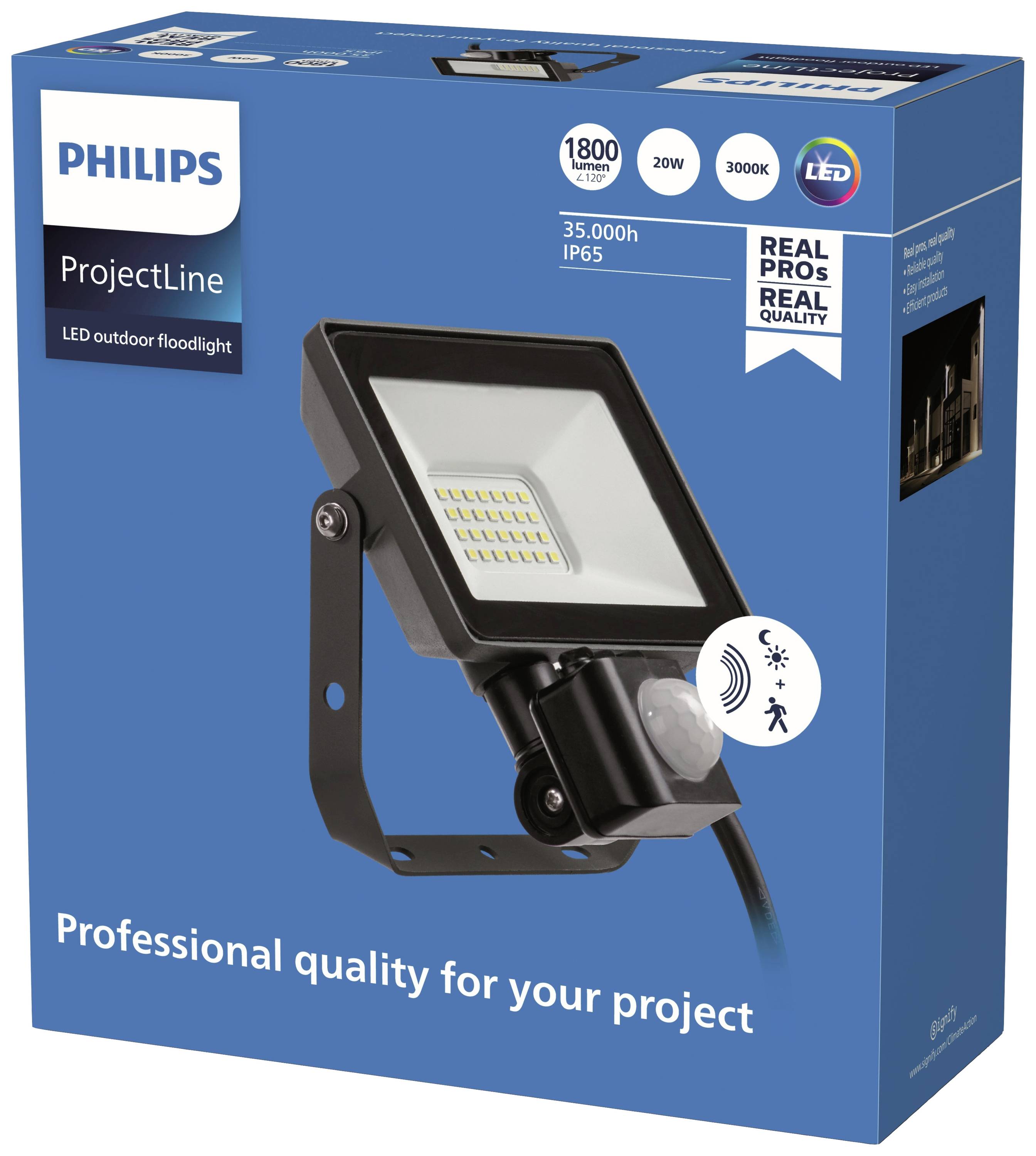 Світлодіодний прожектор Philips LED ProjectLine 8719514954427 20 Вт, колір світлодіода: теплий білий
