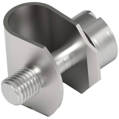 Element metalowy o zakrzywionej formie, składający się z bolca, giętej rury i otworu gwintowanego.