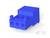 Niebieski elektryczny złącz wtykowy firmy TE Connectivity z trzema stykami, przedstawiony pod kątem izometrycznym.