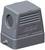 Szary, prostokątny korpus z tworzywa sztucznego z otworami wentylacyjnymi i zaokrąglonymi krawędziami. Widoczne wejście boczne.