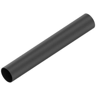 Czarny, długi przewód z tworzywa sztucznego o prostej, cylindrycznej formie.