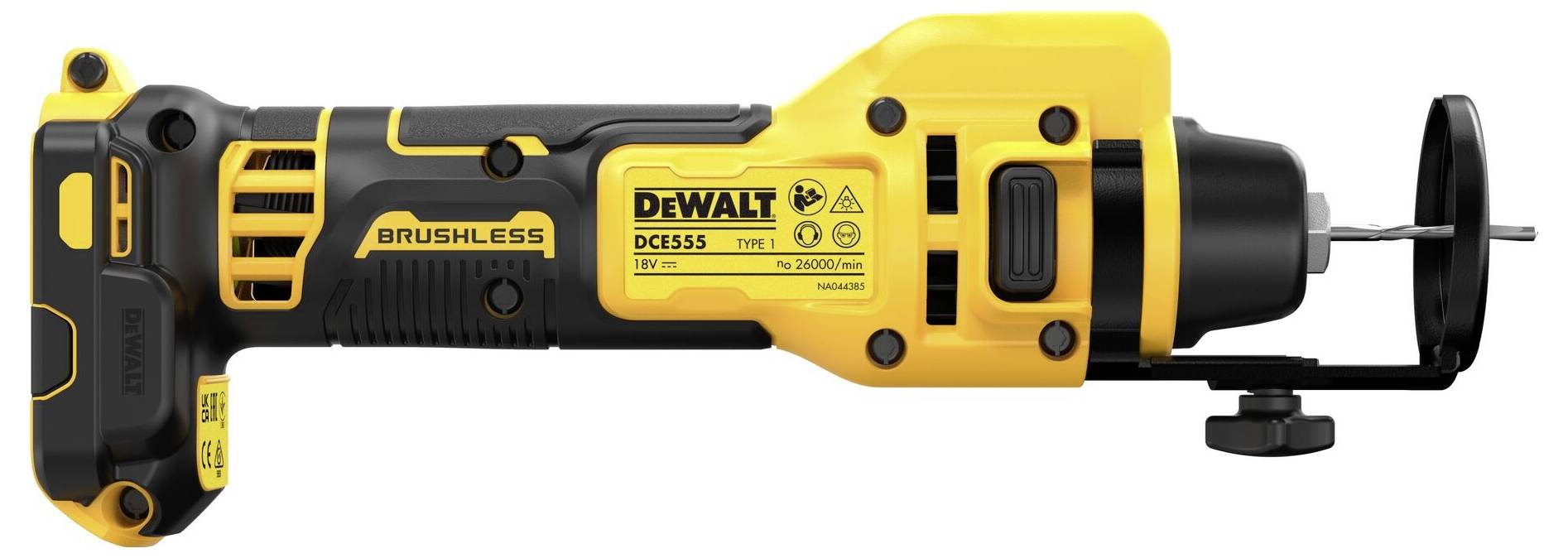 Фрезер для гіпсокартону, бездротовий DEWALT DCE555N-XJ 18 В 1 шт.