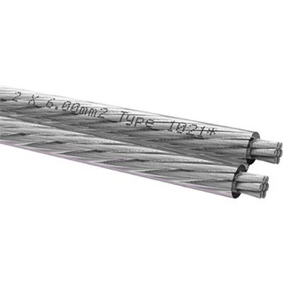 Zbliżenie wielożyłowego przewodu stalowego z napisem '2 x 6,00mm2 Typ 102' na powierzchni.