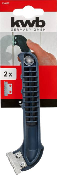 Szklarz do cięcia szkła i tworzyw sztucznych z podwójnym ostrzem w opakowaniu blistrowym. Przeznaczony do cięcia szkła lub płytek ceramicznych.