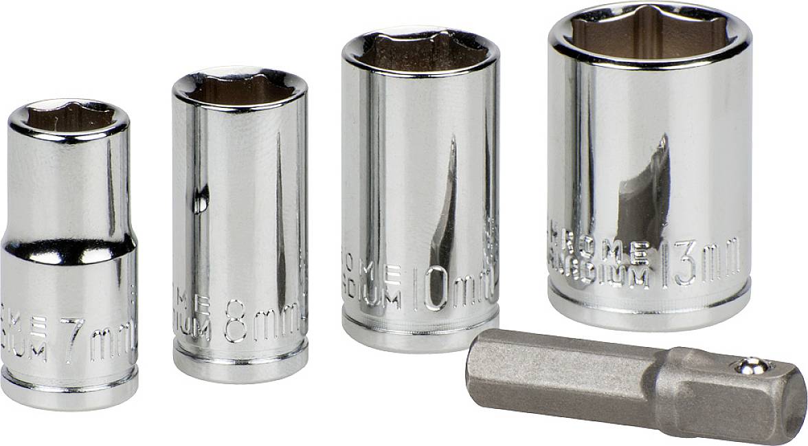 kwb 105000 Головки-головки 7 мм, 8 мм, 10 мм, 13 мм Біти для викрутки 1/4